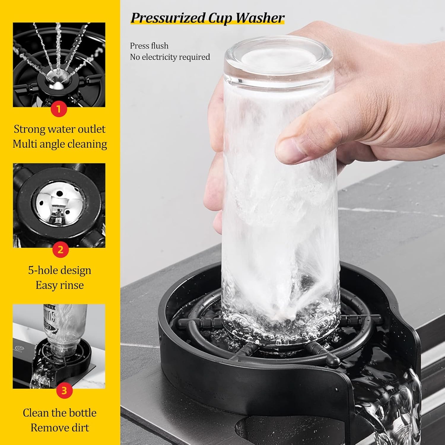 Lave-gobelet automatique pour évier de cuisine