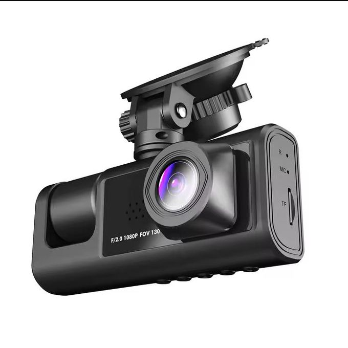 Dash Cam Voiture 3 Caméras – Full HD 1080P Avant & Intérieur + Caméra Arrière 720P, GPS Intégré, Enregistreur de Conduite Intelligent, Boîte Noire Véhicule
