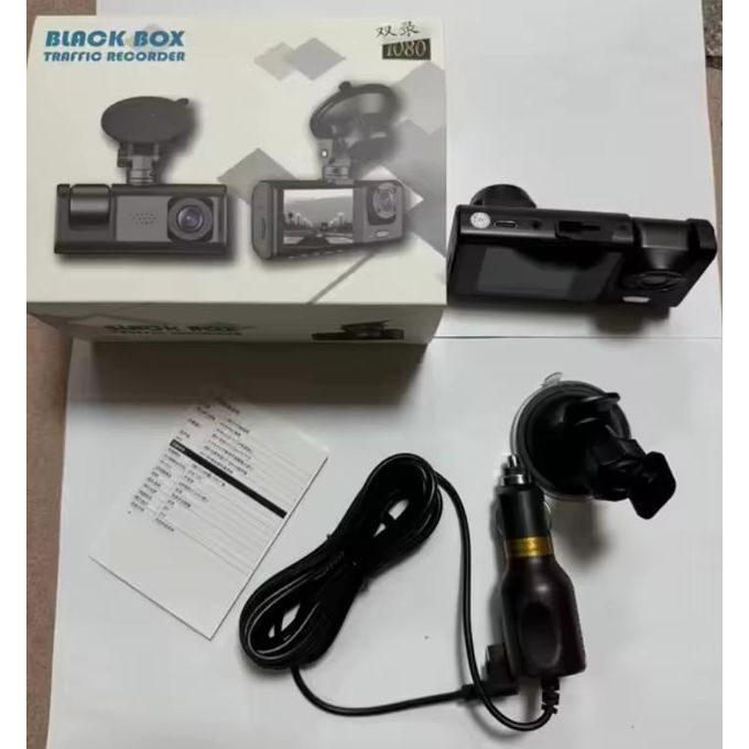 Dash Cam Voiture 3 Caméras – Full HD 1080P Avant & Intérieur + Caméra Arrière 720P, GPS Intégré, Enregistreur de Conduite Intelligent, Boîte Noire Véhicule