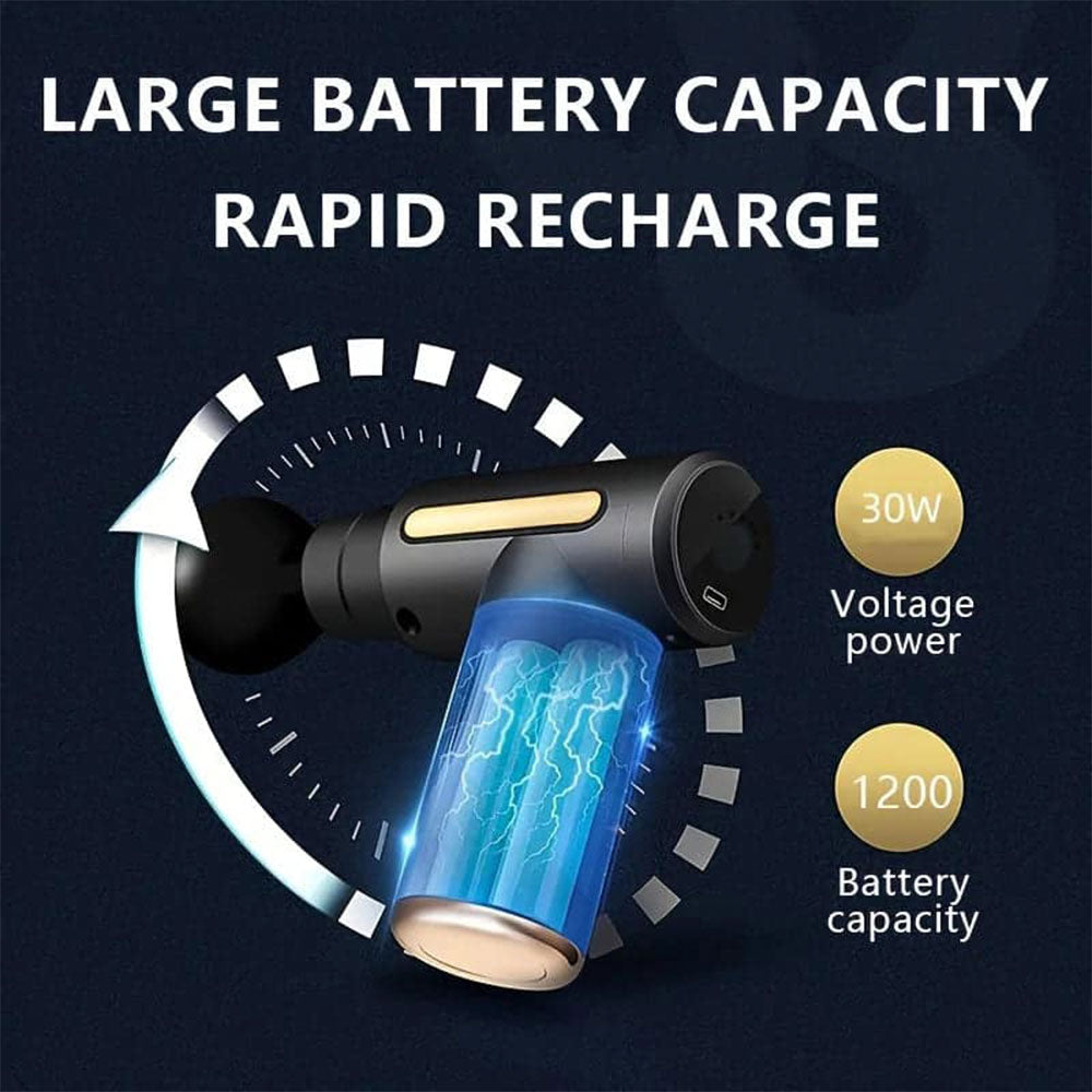 Pistolet de Massage 6 Vitesses 4 Têtes